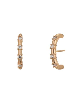 18Kt Gold Plated Cz Studded Earlobe Earring