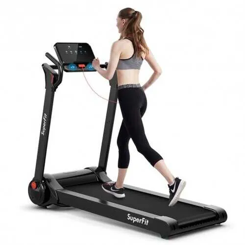 2.25HP Folding Electric Motorized Treadmill-Black