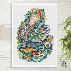 Alkonost - PDF Cross Stitch Pattern