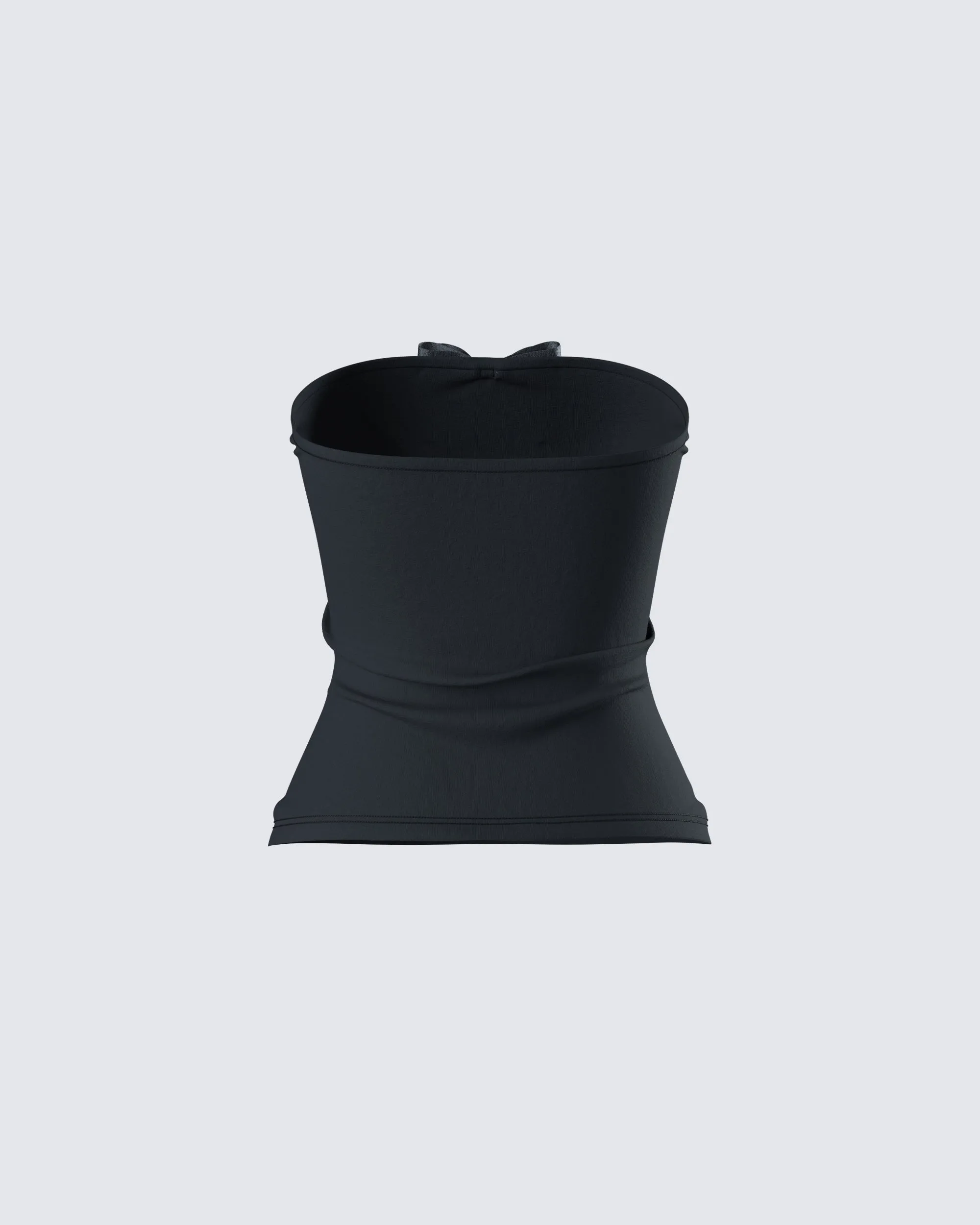 Aloa Black Bow Jersey Tube Top