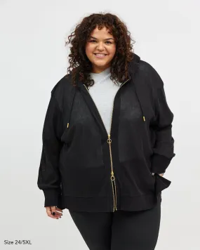 Alora Long Mesh Jacket - Black