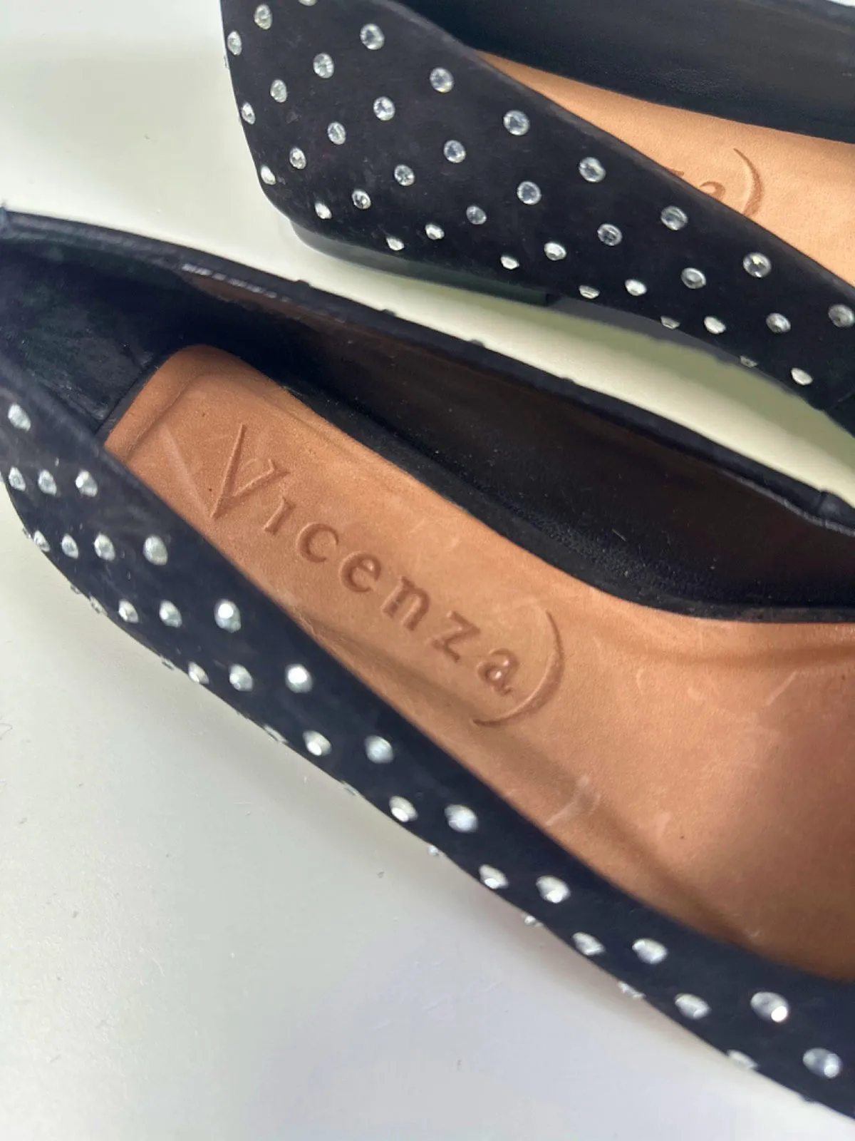 Anthropologie Vicenza Black Studded Ballet Flats EU 37 UK 4