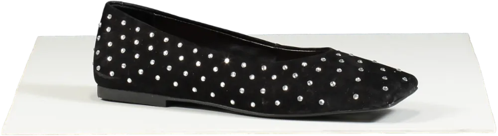 Anthropologie Vicenza Black Studded Ballet Flats EU 37 UK 4