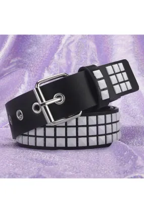 Black & White Studded Belt