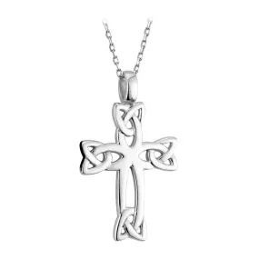 Celtic Cross Pendant with Trinity Knots (Silver or 14K gold)