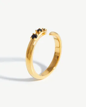 Claw Studded Ring | 18k Gold Vermeil/Black Onyx