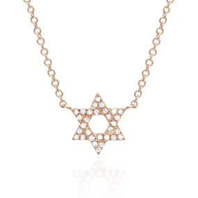 Diamond Star of David Necklace