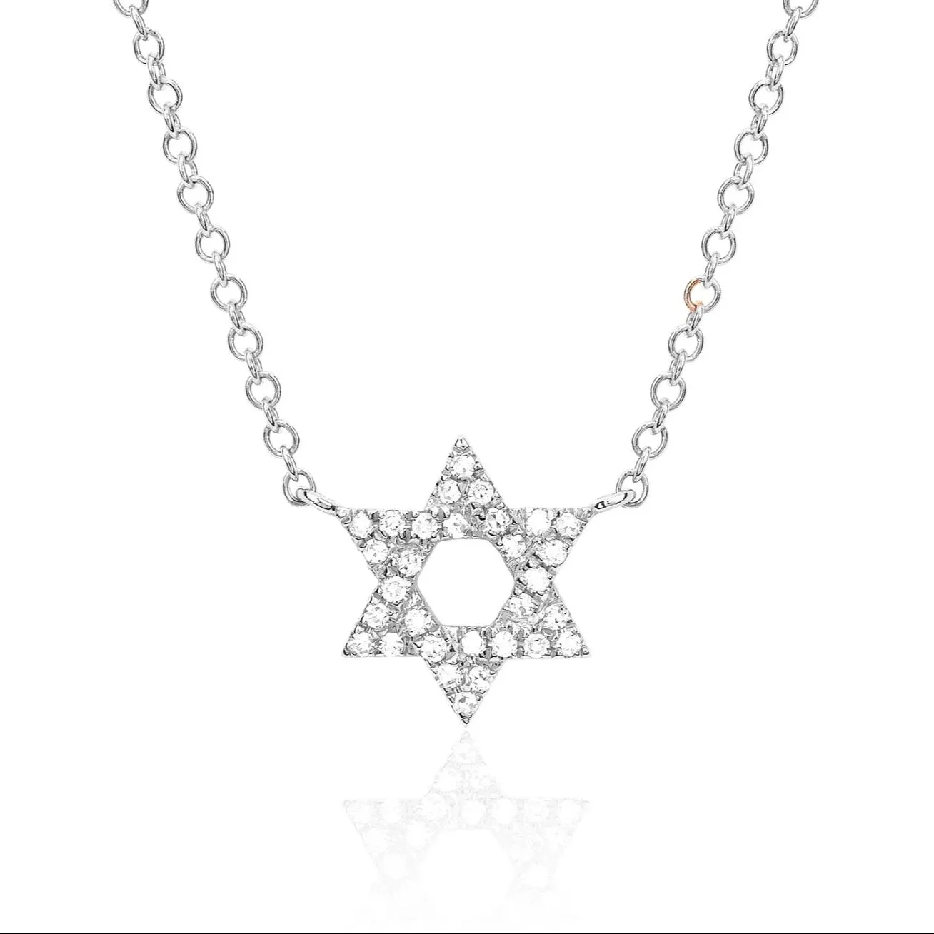 Diamond Star of David Necklace