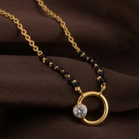 Elegant Zircon Studded Gold Mangalsutra