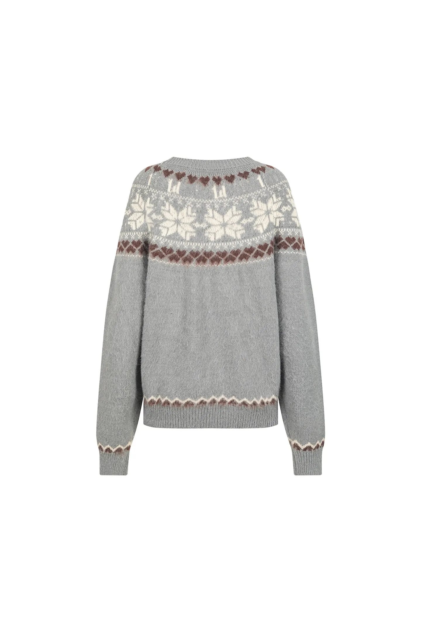 Fair Isle Jacquard Lazy Atmosphere Knitted Sweater