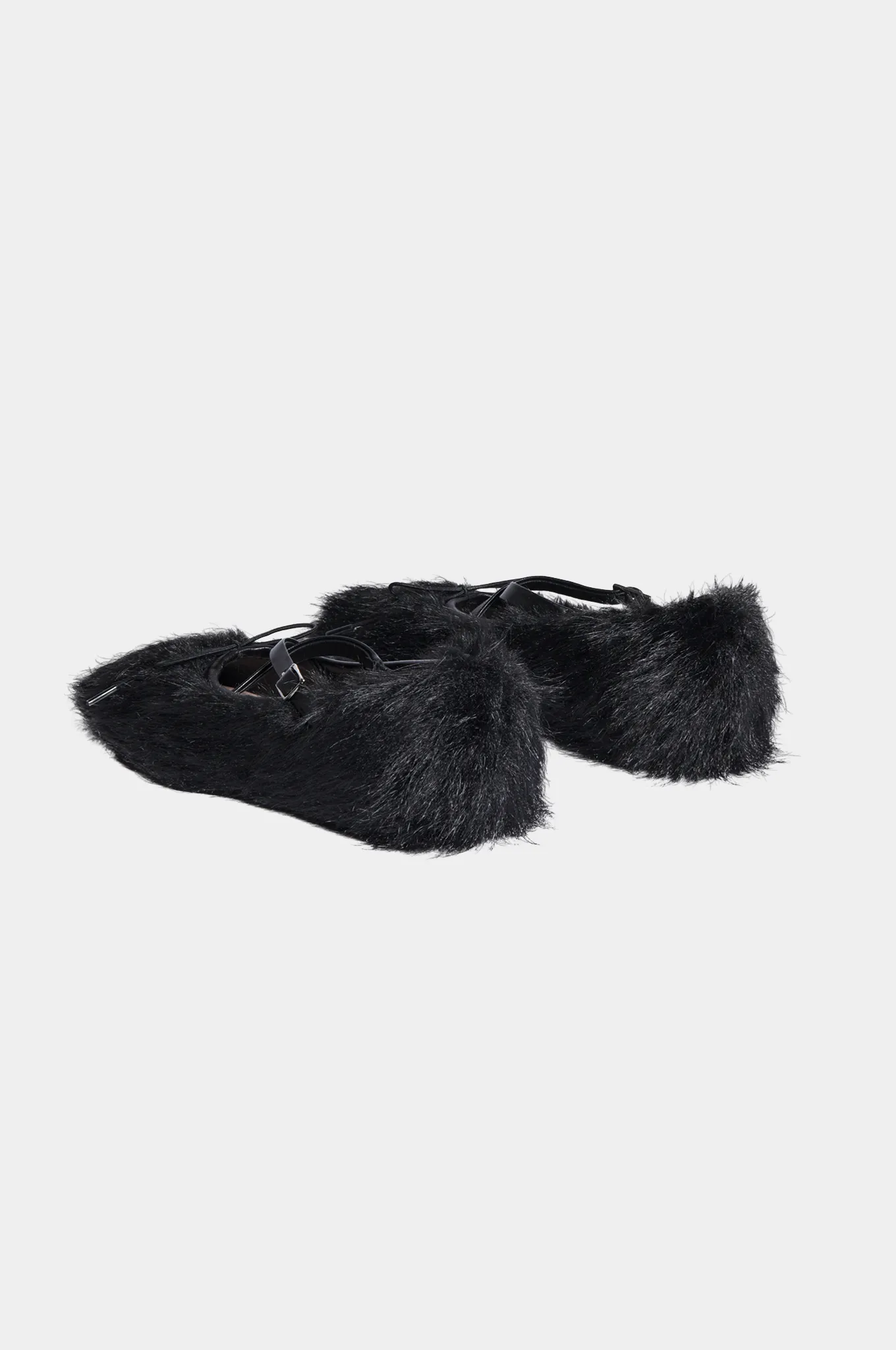 Faux Fur Criss Cross Ballerina