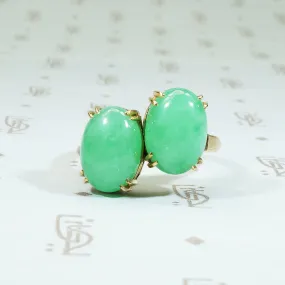 Graceful Beauty A Vintage Jade 18k Ring