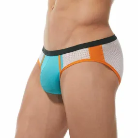 Gregg Homme Brief Challenger Sporty Mesh Canada Made White/Orange 170503 62