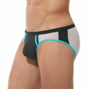 Gregg Homme Brief Challenger Sporty Slips Mesh Panels White/Aqua 170503 62