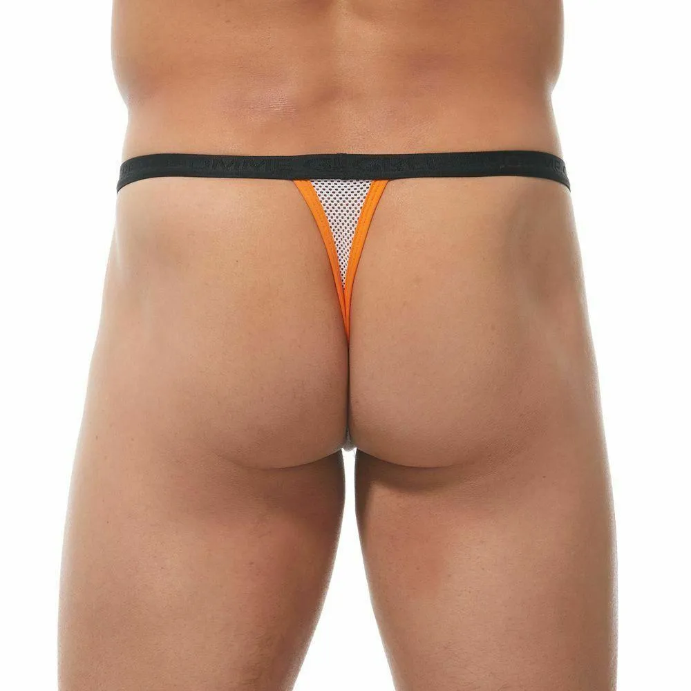 Gregg Homme Thong Challenger Sporty Mesh Thongs White/Orange 170504 64