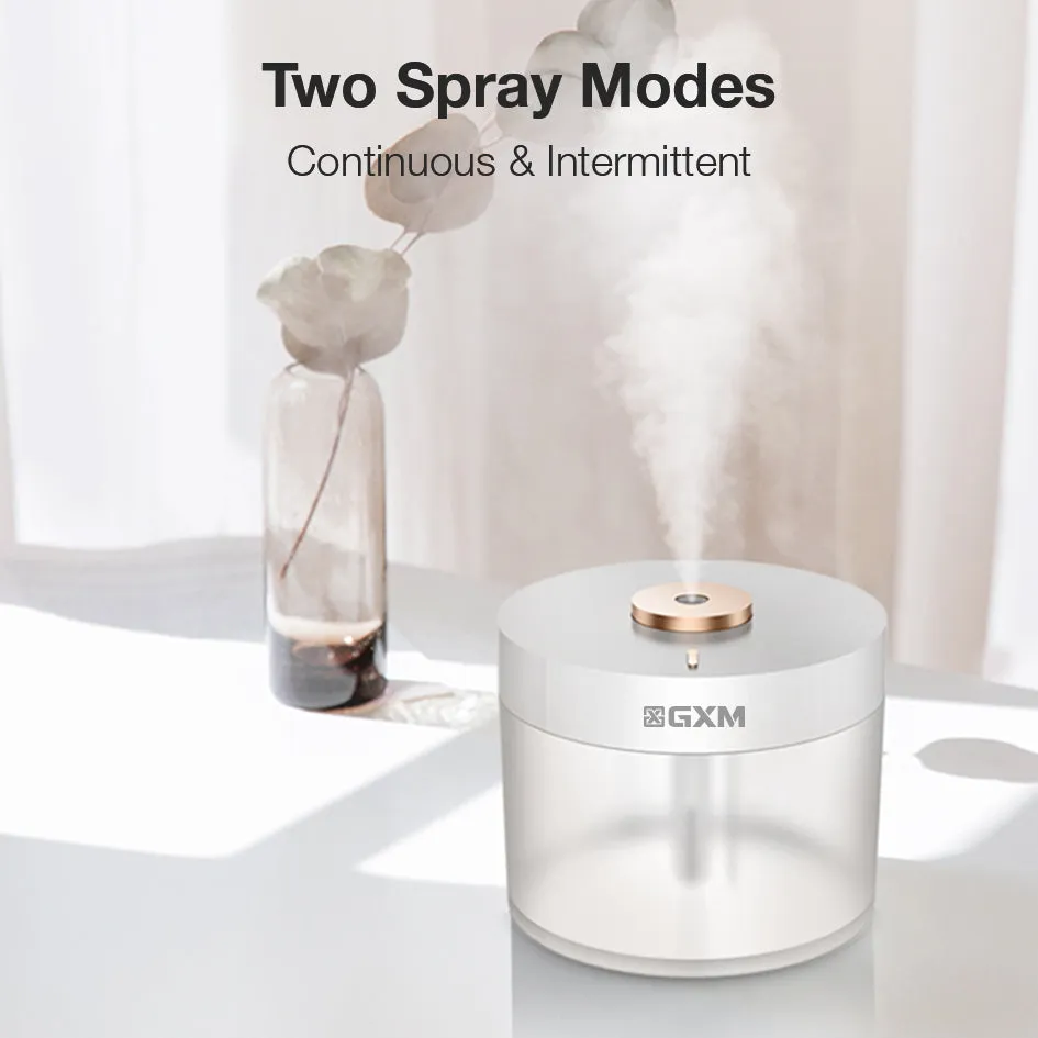 GXM HM-02 Smart LED Humidifier 780ml Cordless Design Anti-dry Sensor Nano Mist Noiseless Night Light Single Touch Operation Portable Purifier Living Room Bedroom