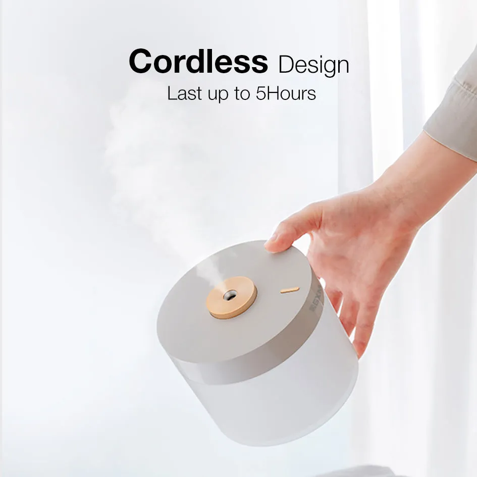 GXM HM-02 Smart LED Humidifier 780ml Cordless Design Anti-dry Sensor Nano Mist Noiseless Night Light Single Touch Operation Portable Purifier Living Room Bedroom