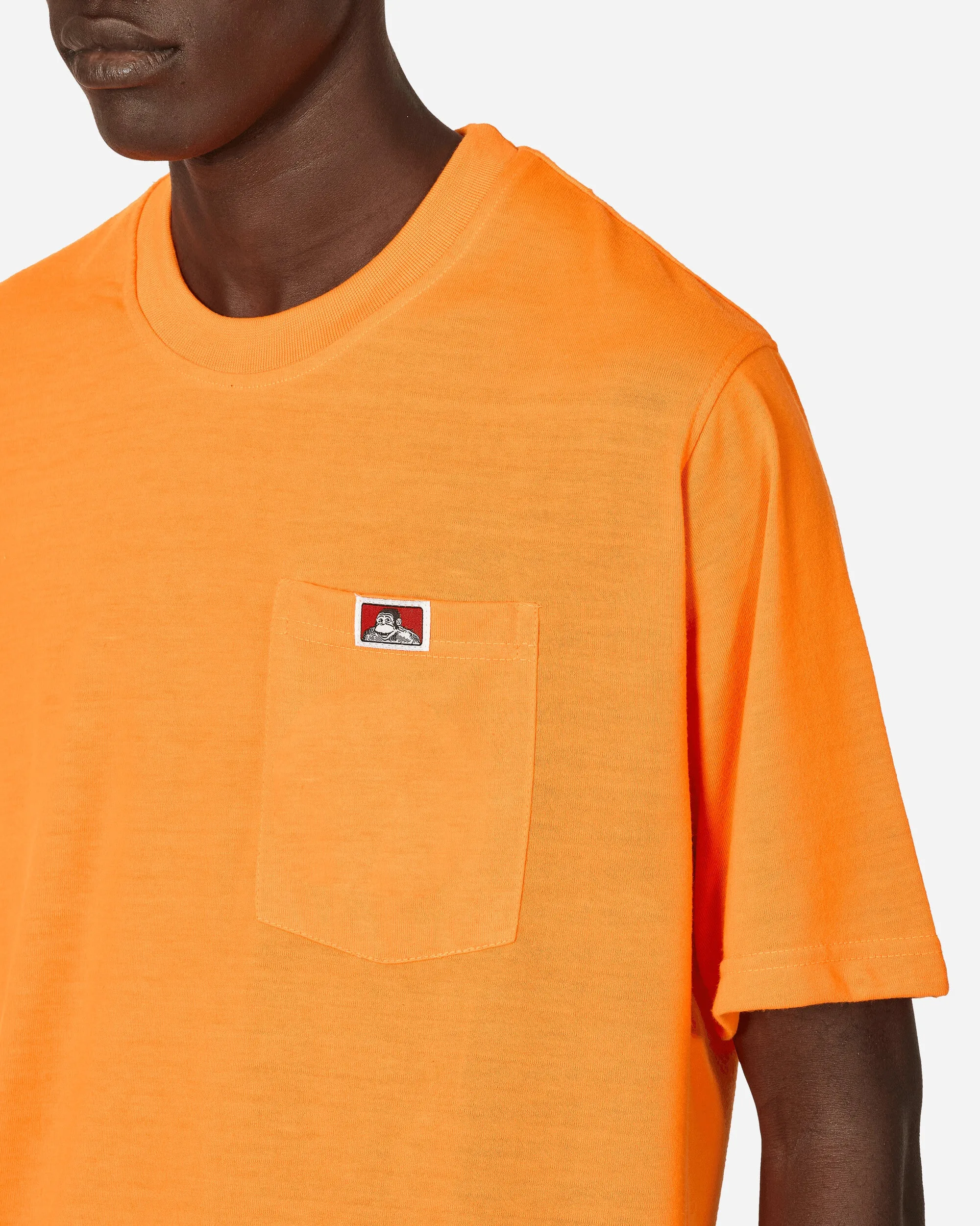 Heavy Duty Classic Label Pocket T-Shirt Orange