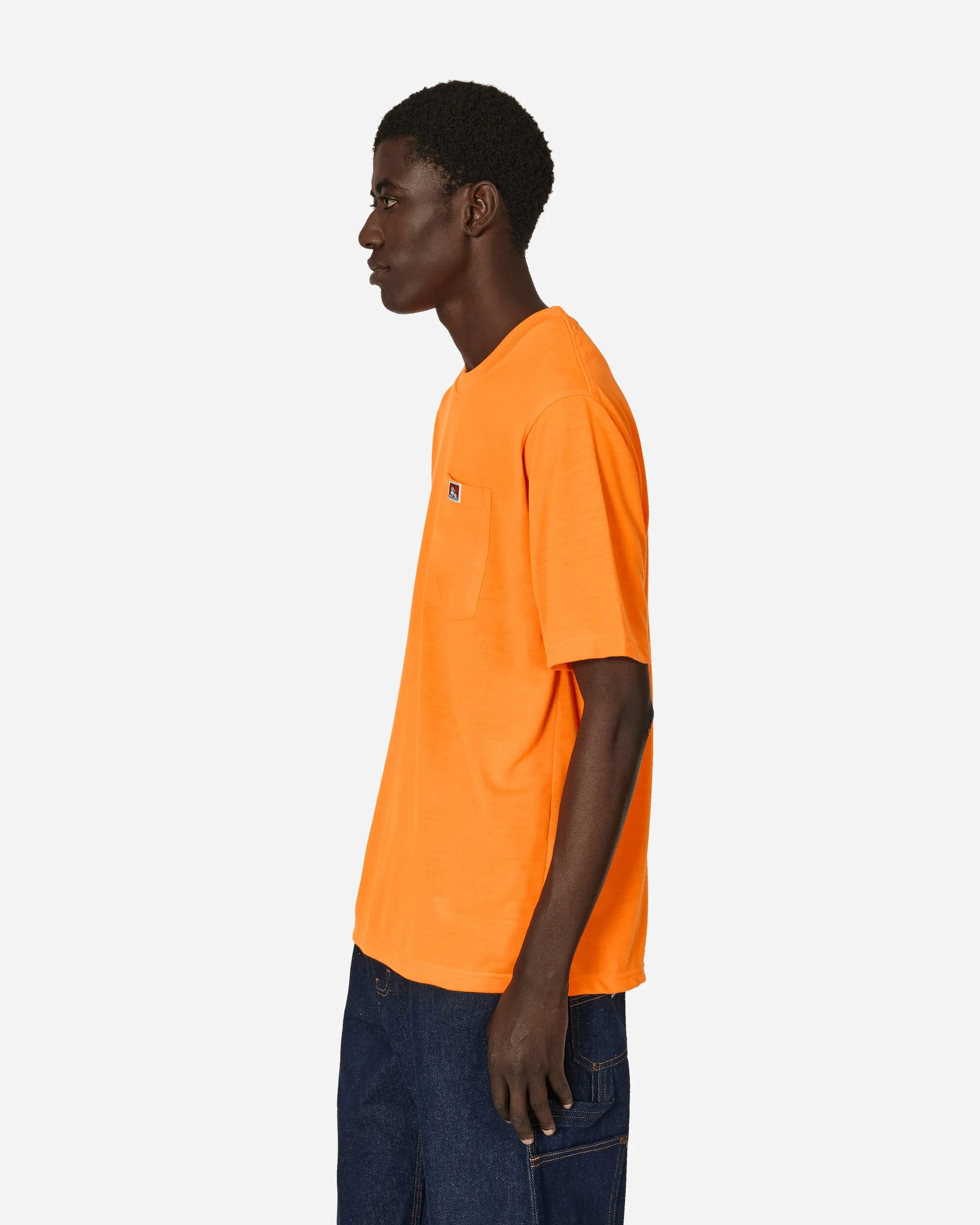 Heavy Duty Classic Label Pocket T-Shirt Orange