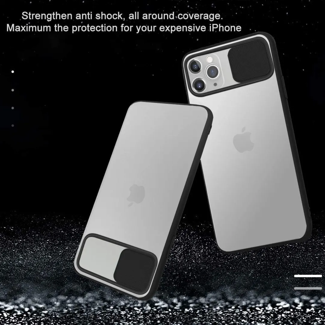 iPhone 12 Series - Camera Slide Case With Tempered Glass