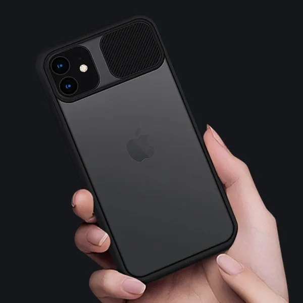 iPhone 12 Series - Camera Slide Case With Tempered Glass