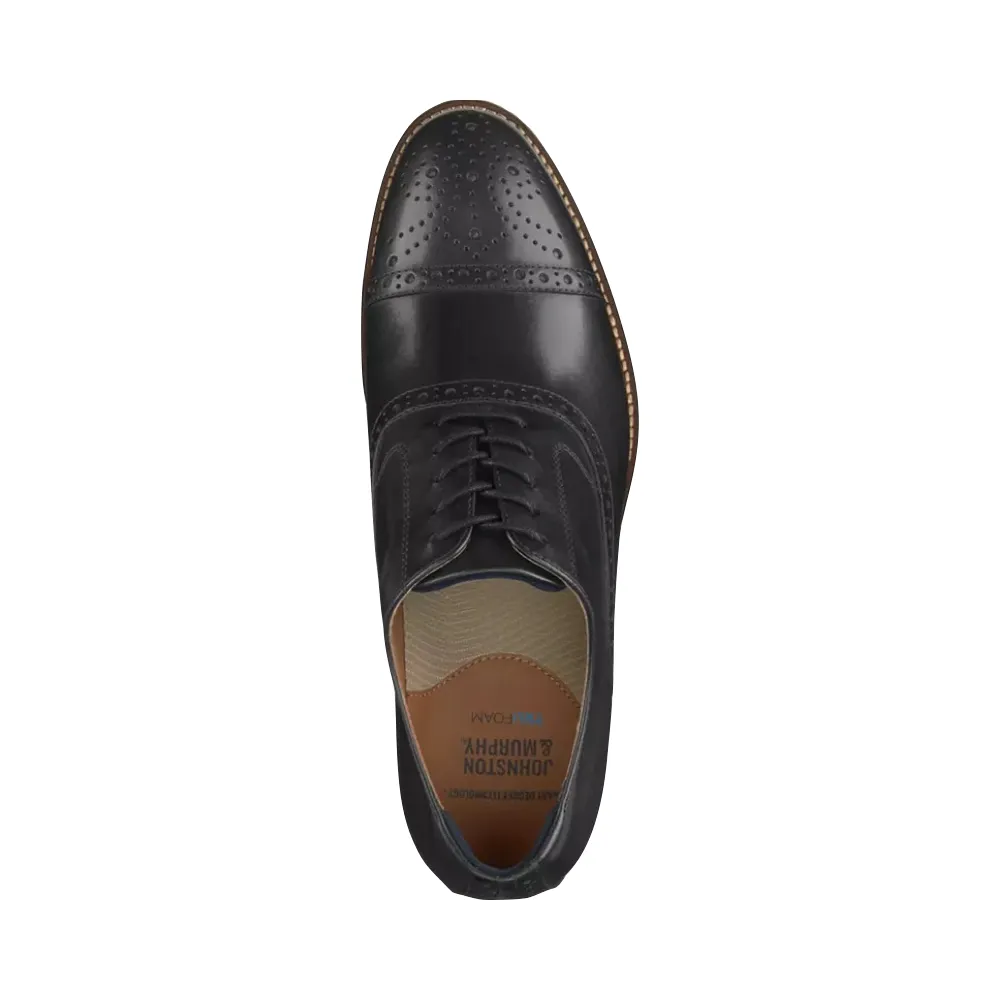 Johnston & Murphy Men's Conard 2.0 Cap Toe Oxford in Black