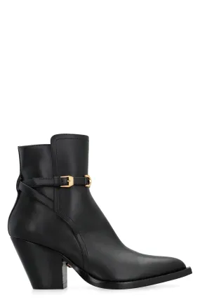 LEATHER ANKLE BOOTS