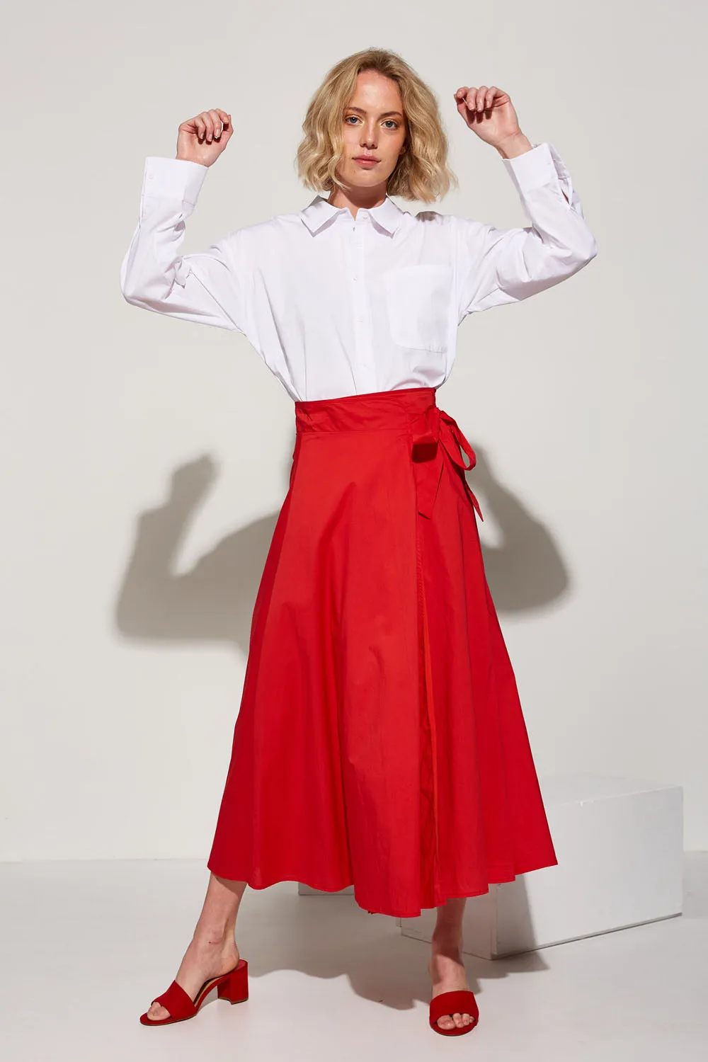 Md'M Tomato Cross Covered Skirt