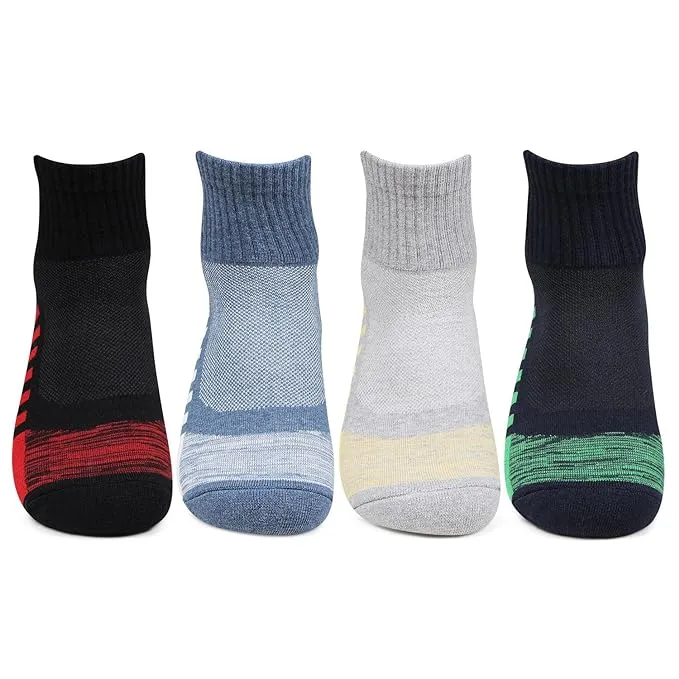 Men Multicolored Ankle Socks- Pack of 4