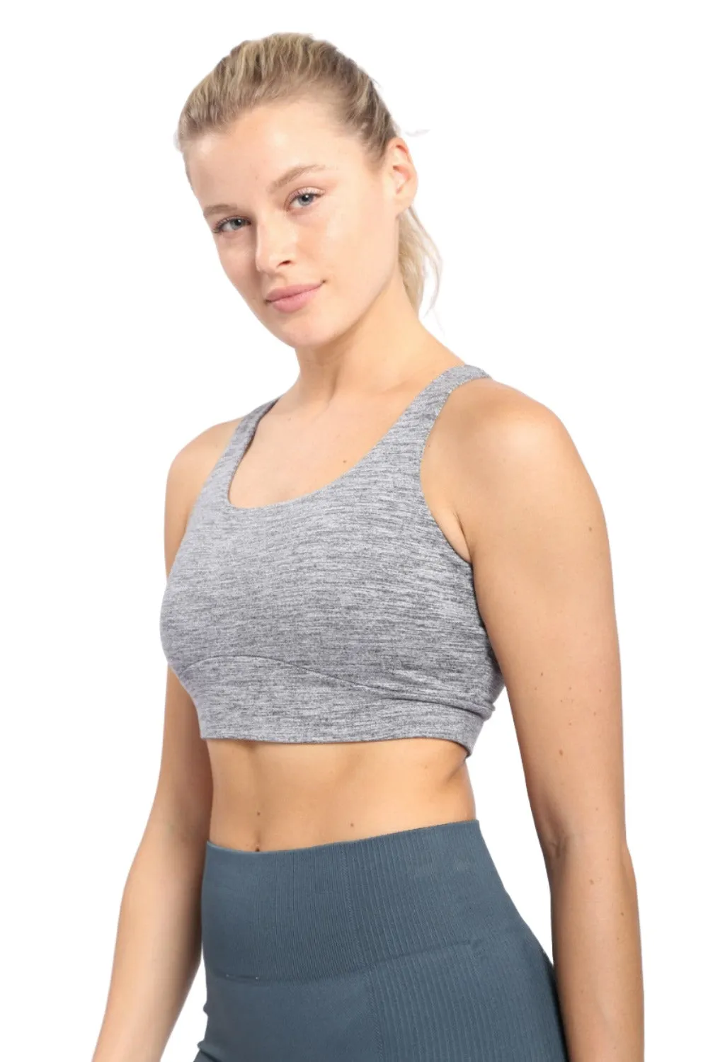 Mono B Brushed Racer Sports Bra AT-A0818