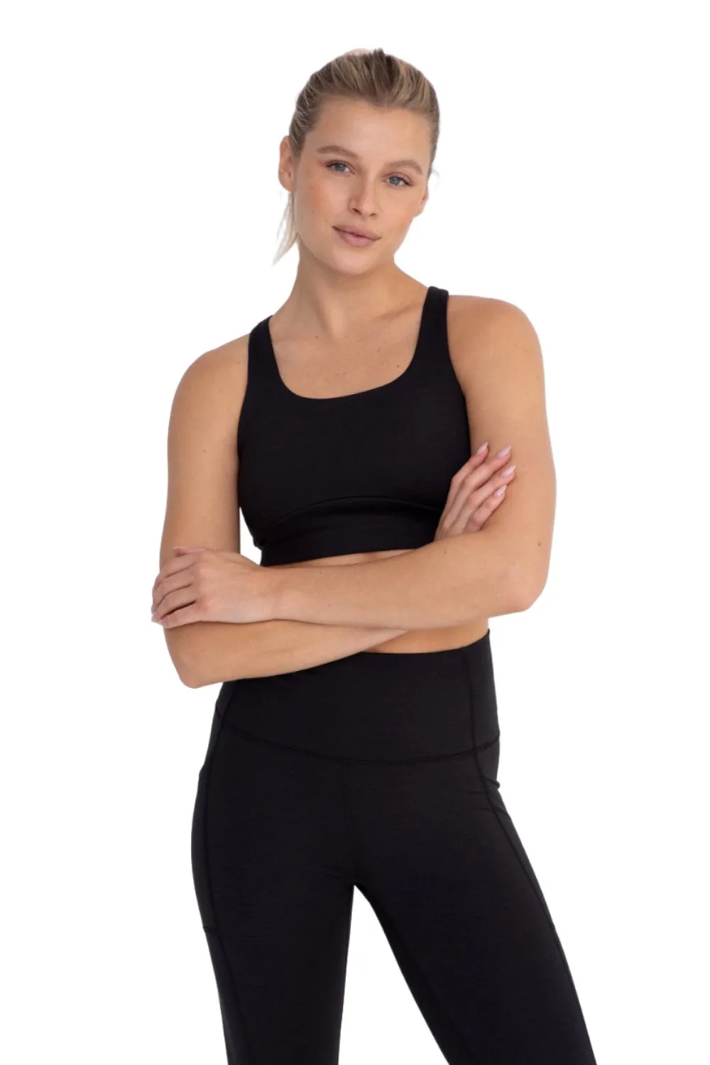 Mono B Brushed Racer Sports Bra AT-A0818