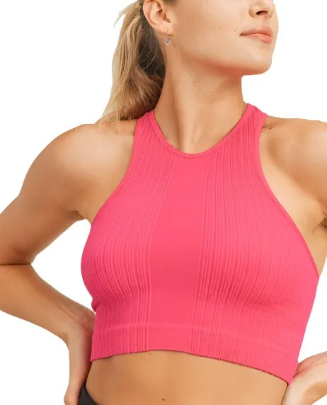 Mono B Seamless Racerback Crop Tank AT2245