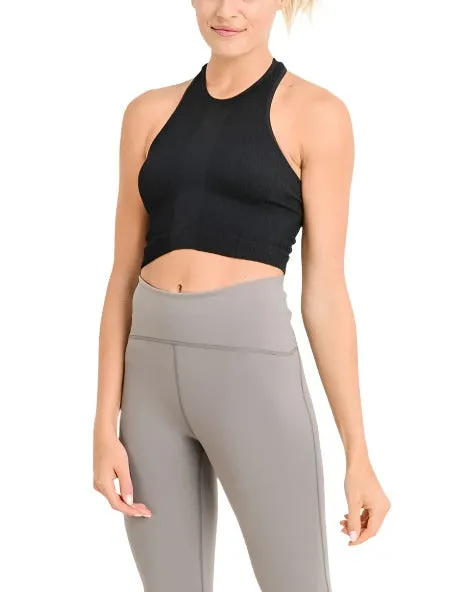 Mono B Seamless Racerback Crop Tank AT2245