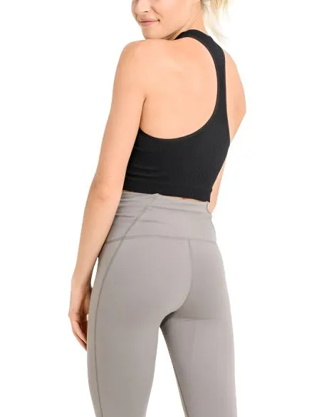 Mono B Seamless Racerback Crop Tank AT2245