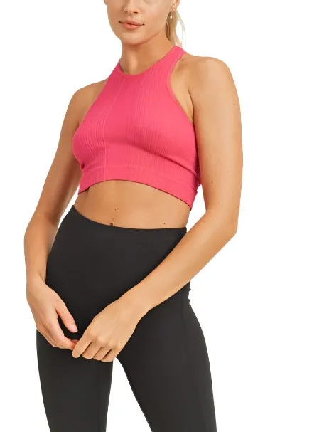 Mono B Seamless Racerback Crop Tank AT2245