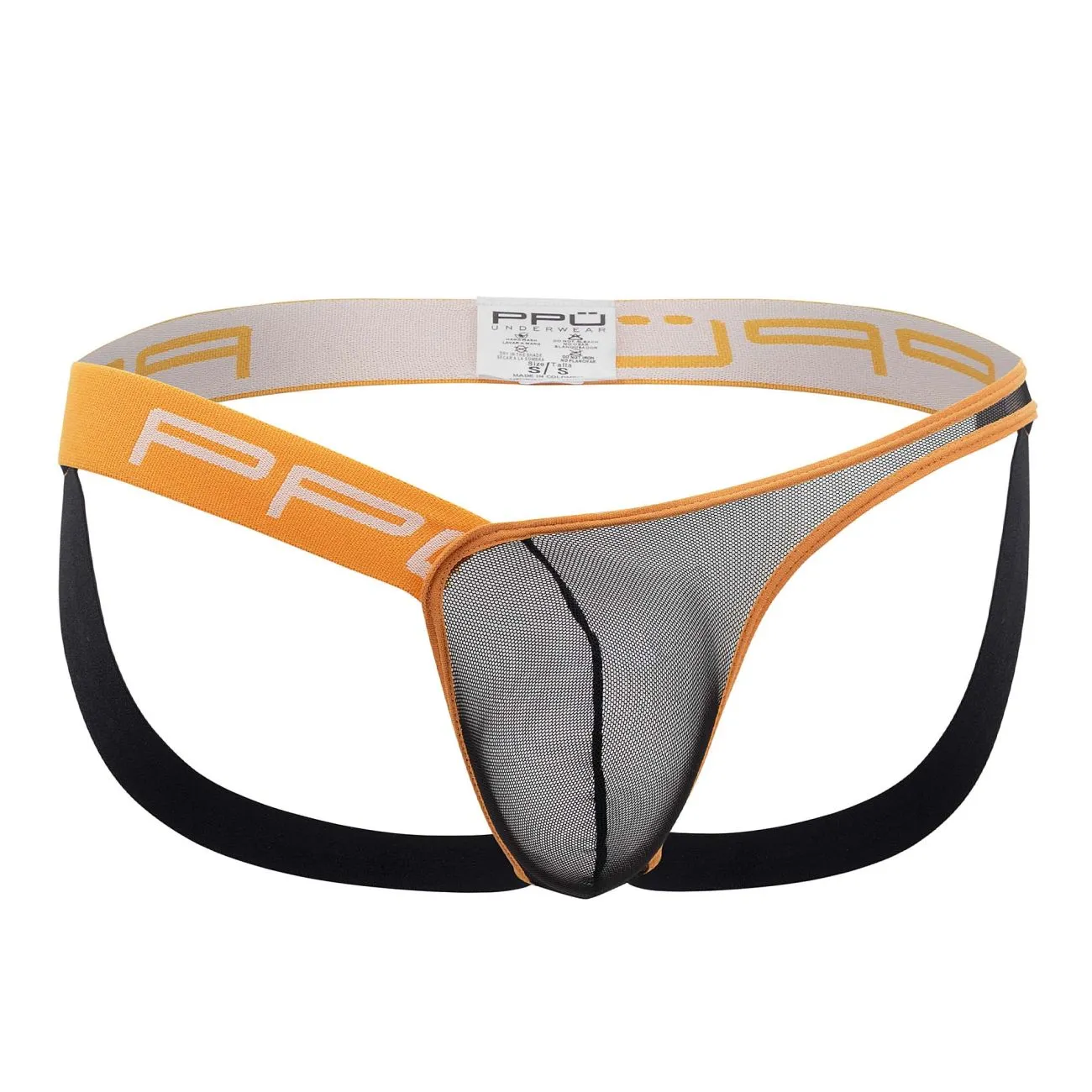 PPU 2308 One Side Mesh Jockstrap Color Orange