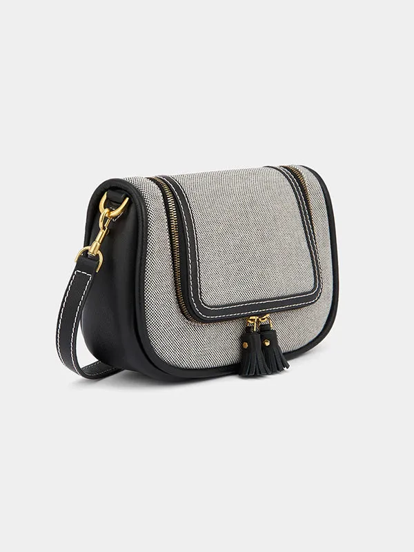 Vere Small Soft Satchel in Salt and Pepper