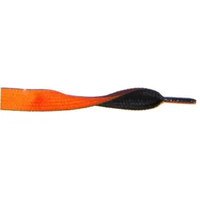 Wholesale Printed Flat 3/8 - Orange/Black (12 Pair Pack) Shoelaces