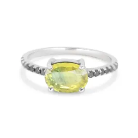 Yellow Sapphire and Black Diamond